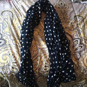 Poka dot Navy Blue Scarf